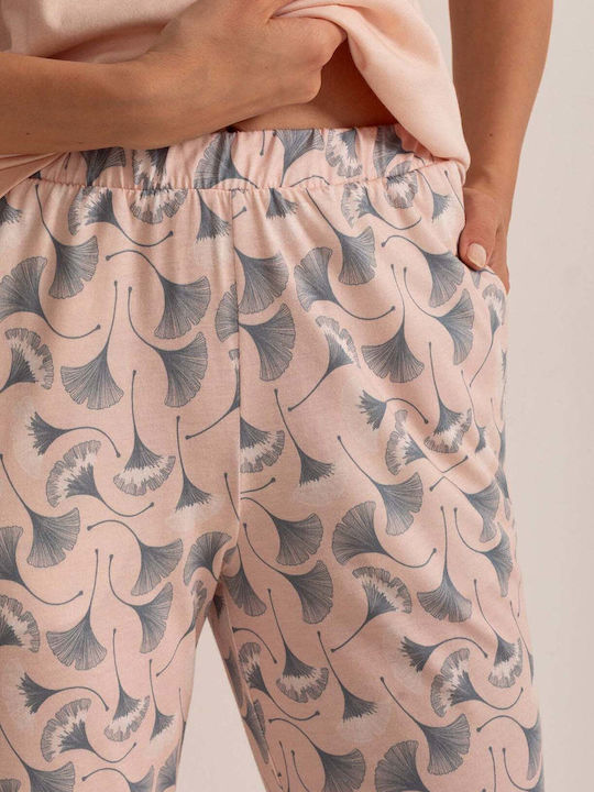 Sofiaman Sofiaman Sommer Baumwollene Damen Schlafanzug Set Rosa