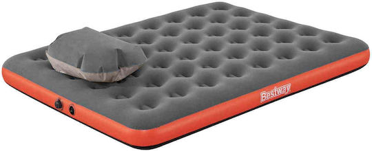 Bestway Bestway Doppel-Luftmatratze mit Integrierter Handpumpe 203x152x22cm Grau