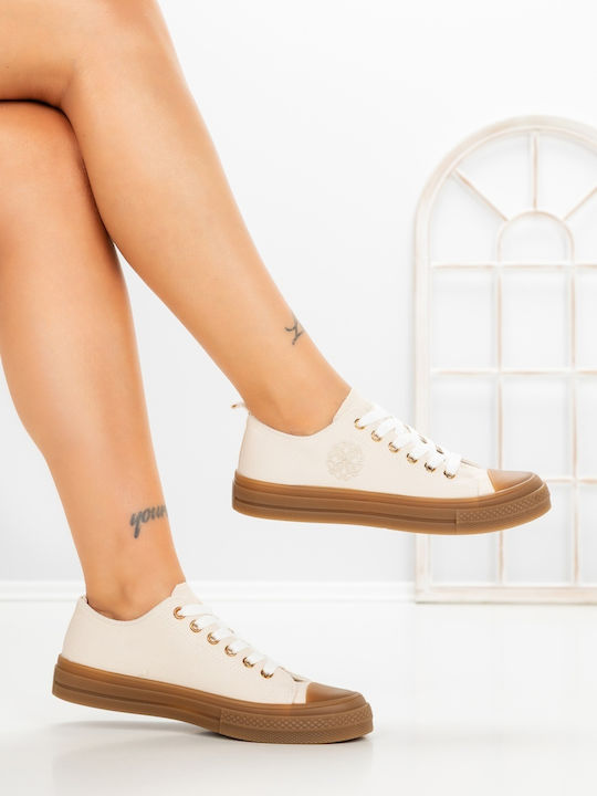 Adidași Flatforms Pentru Femei Bej