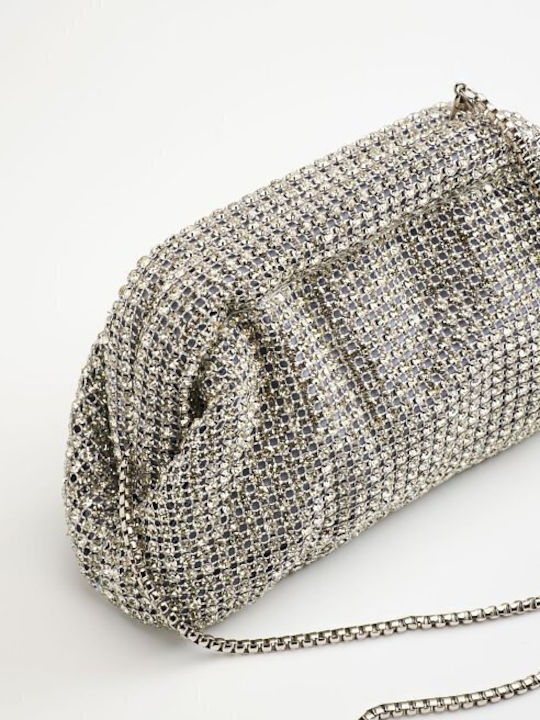 Γυναικείο Clutch Ασημί