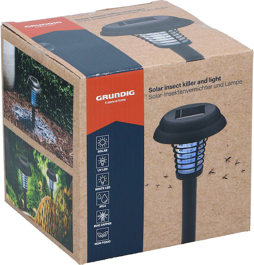 Grundig Spiked Solar Flowerpot Light with Photocell IP44 15.4x14.4x43.5cm