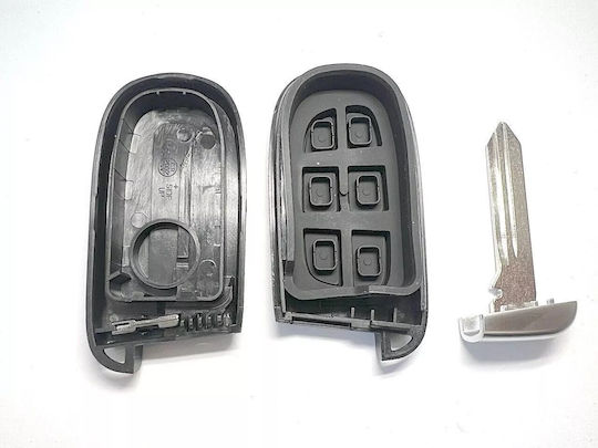 Husă Pentru Chei Auto Compatibilă Cu Jeep Cherokee Wrangler Dodge Ram Durango Chrysler – Lamă Necutită