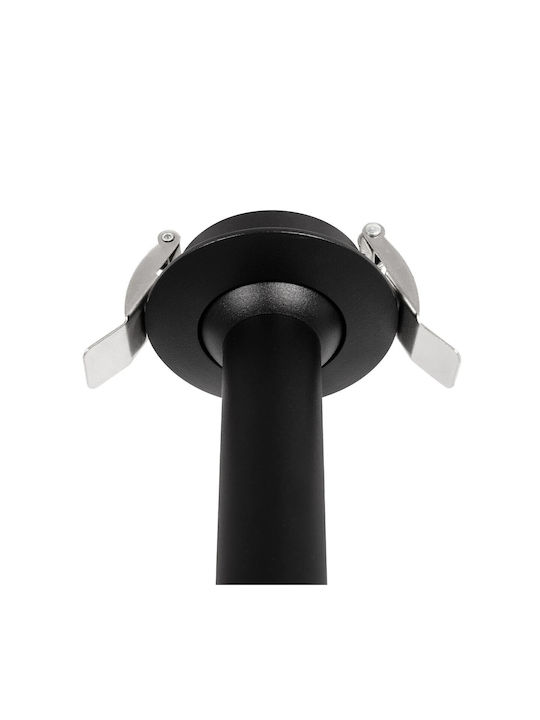 kelvo Metallic Recessed Spot with Built-in LED and Warm White Light White 6.4x6.4cm