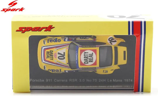 Model Mașină Porsche 911 Carrera Rsr 3.0 Nr 70 24 Orele De Le Mans 1974 R Touroul H Cachia D Rua Scara 1:64 Spark