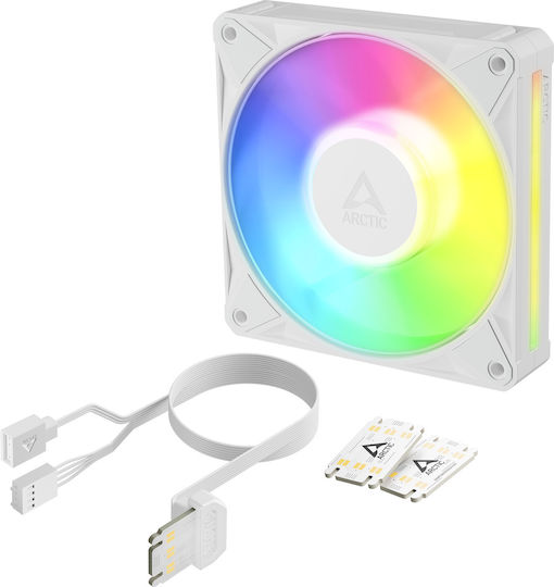 Arctic BioniX P12 A-RGB Вентилатор за кутия 120mm (3000rpm / 76cfm) със Свързване 4-изводна ШИМ Бял