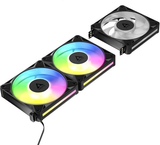 Arctic BioniX P14 A-RGB Вентилатор за кутия 140mm (2500rpm / 110cfm) със Свързване 4-изводна ШИМ 3бр