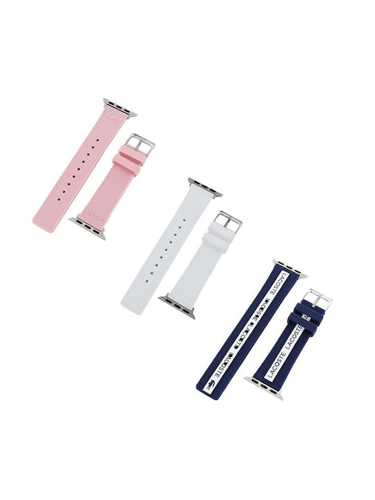 Lacoste Silikon Tragbare Bänder Weiß Apple Watch 38/40 mm
