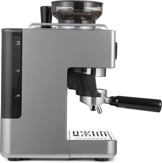 Breville Barista Classic Automatic 15bar Pressure Espresso Machine for Cappuccino with Grinding Mill Silver VCF186X-01