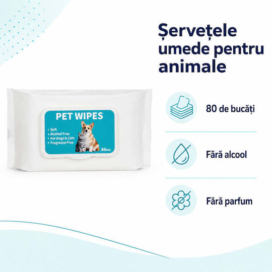 Șervețele umede pentru câini și pisici