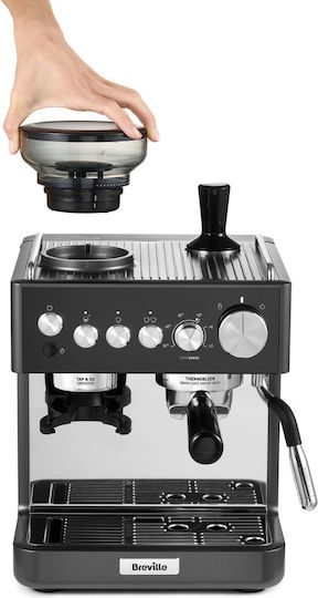 Breville Barista Sense Automatic Espresso Machine 15bar for Cappuccino with Grinding Mill Black VCF187X-01