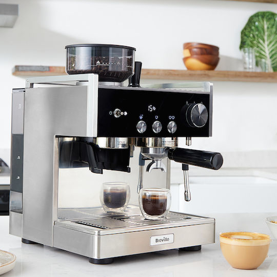 Breville Barista Signature Automatic Espresso Machine 2350W 15bar Pressure for Cappuccino with Grinding Mill VCF161X-01