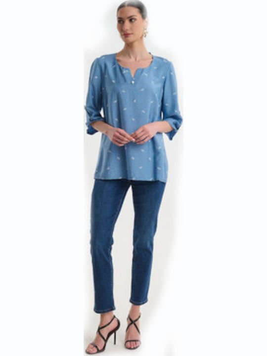 Damenbluse Blau