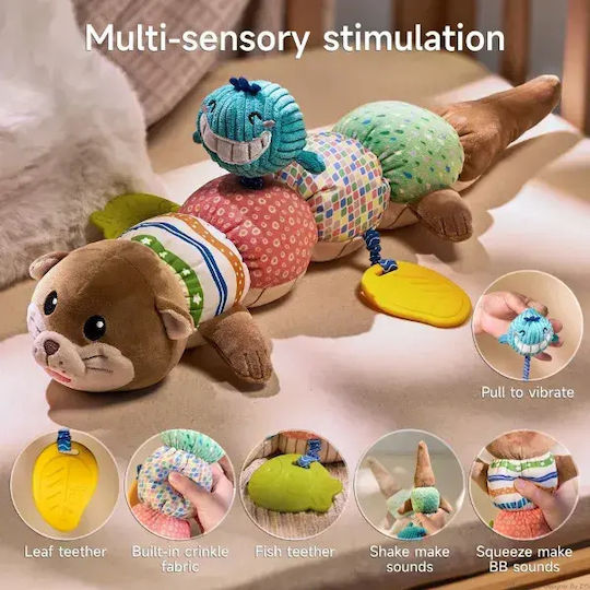 Baby Sensorisch Spielzeug Biber Beißringe mit Sounds & Vibration