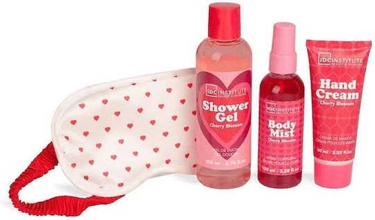 IDC Institute Cherry Kisses Bath & Sleep Σετ Περιποίησης για Καθαρισμό Σώματος 4τμχ