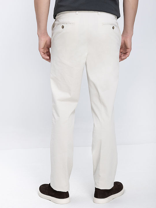 Ανδρικό Παντελόνι Chino Ελαστικό με Ίσια Γραμμή Beige Light