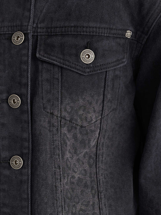 Damen Jean Jacken Schwarz