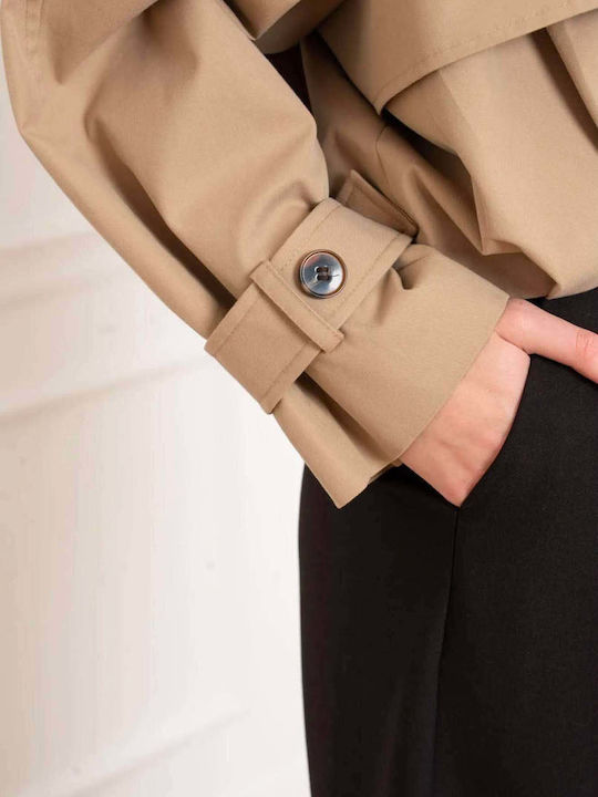 Women's Beige Gabardine