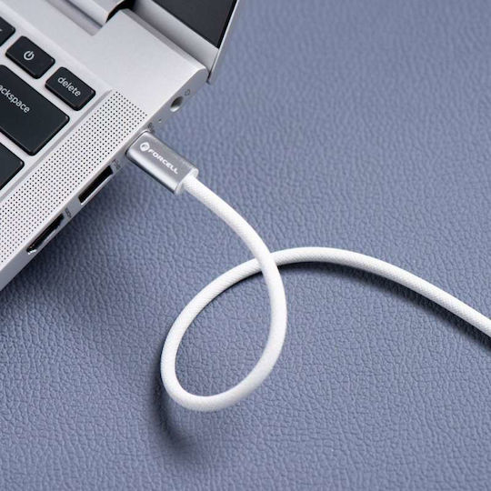 Forcell USB 2.0 Kabel USB-C männlich - USB-C 100W Weiß 1,2m