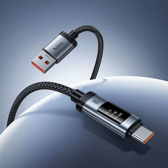 Hoco U148 USB 2.0 Kabel USB-C männlich - USB-C 240W PD Schwarzes 1.2m