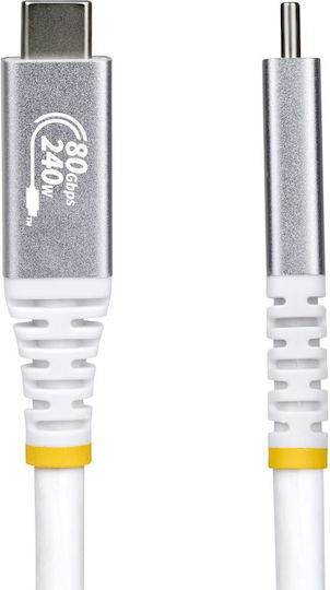 StarTech USB 4 Video Kabel USB-C männlich - USB-C 240W PD Weiß 1m CC1M80GUSB4CABLEW