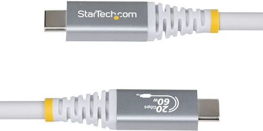 StarTech USB 3.2 Kabel USB-C männlich - USB-C / DisplayPort 60W PD Weiß 3m CC3M20GUSB4CXW