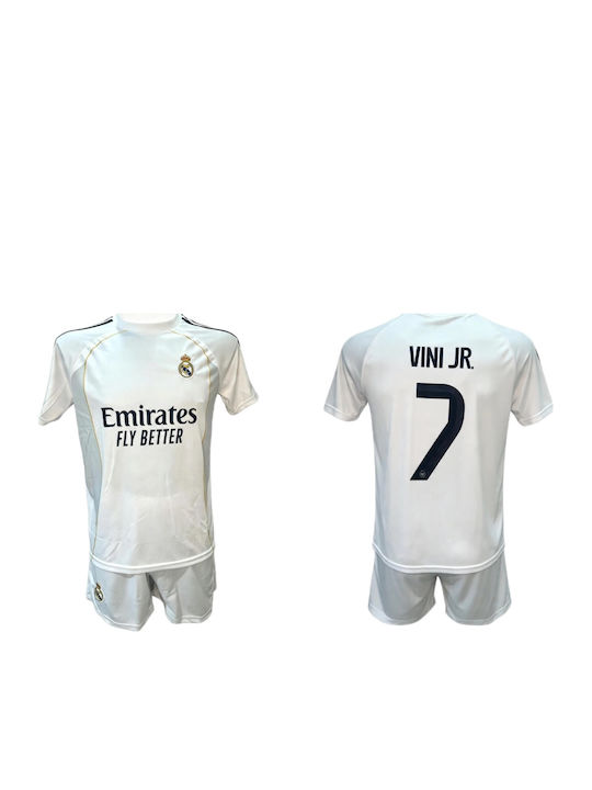 Παιδικό Σετ Ποδοσφαίρου Real Madrid Vini Jr Λευκό 170826-05