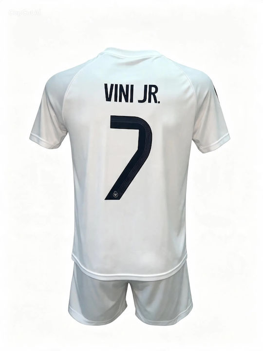 Παιδικό Σετ Ποδοσφαίρου Real Madrid Vini Jr Λευκό 170826-05
