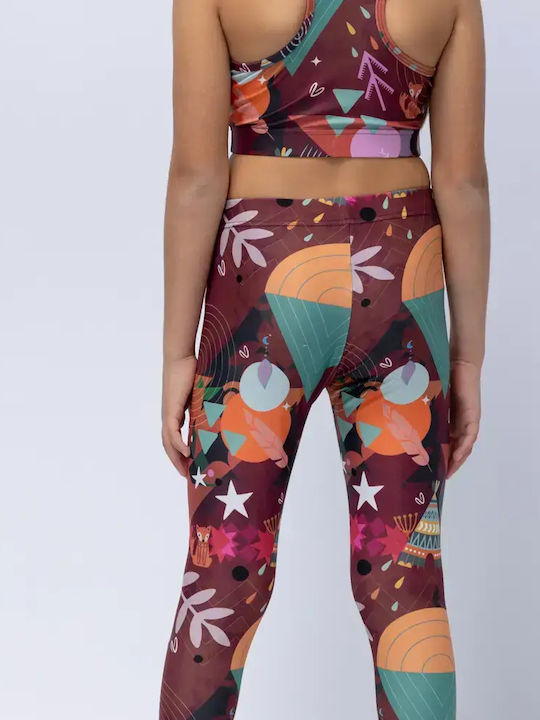Kids Long Leggings Chocolate Rooted