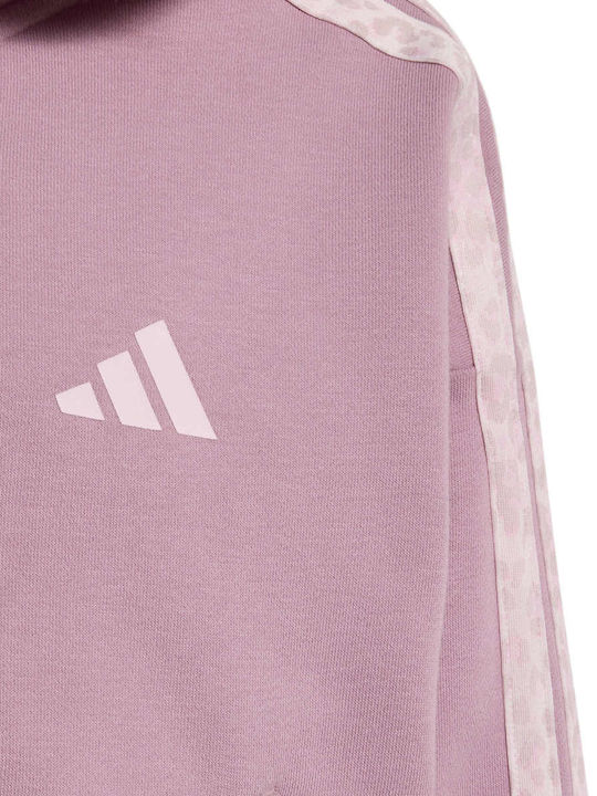 Kinder-Sweatshirt Strickjacke mit Kapuze Rosa