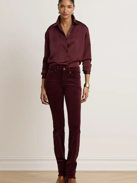 Long Sleeve Women's Shirt Bordeaux