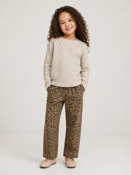 Kids Fabric Trousers Beige