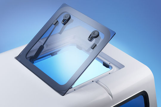 Lewmar Flush 2g Grey Acrylic Hatch