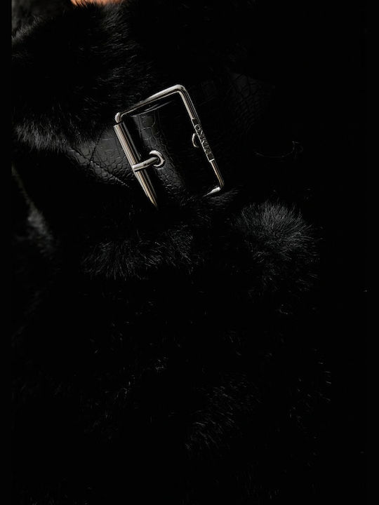 Short Women's Black Fur