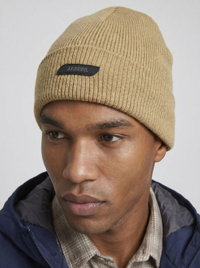 Beanie Ανδρικός Σκούφος Πλεκτός σε Μπεζ χρώμα