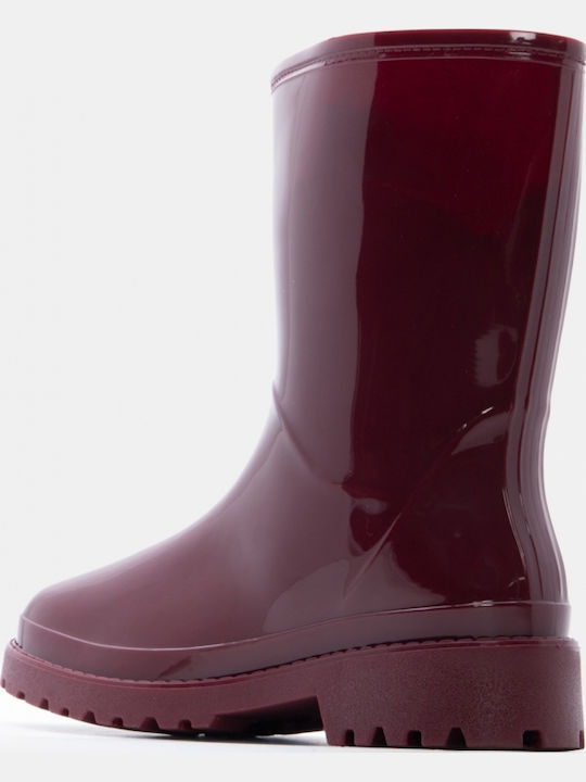 Damen Gummistiefel Burgundische