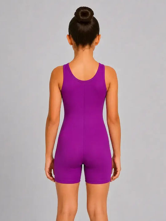 Kids Sports Long Purple Leggings