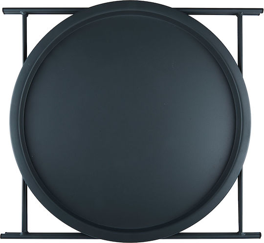 Rundes Beistelltisch Mit Metall Schwarz M46xL46xH50cm