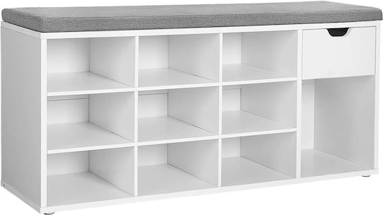 Hallway Furniture with Shoe Rack & Bench Particle Board 104x30x48cm