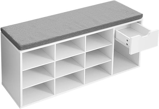 Hallway Furniture with Shoe Rack & Bench Particle Board 104x30x48cm