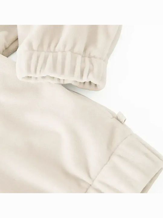 Kids Sweatshirt Cardigan Beige