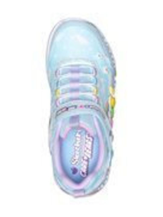 Kids Sneakers with Hoop & Loop Closure Light Blue
