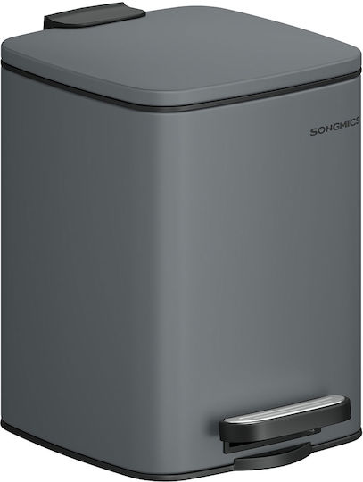 Songmics Metallic Bathroom Bin Soft Close 6lt Bronze