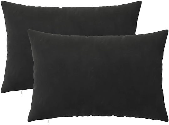 vidaXL Sofa-Kissen Heerlen aus Samt Schwarz 50x70cm