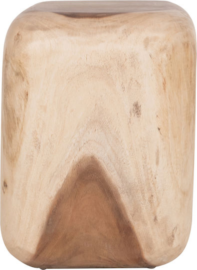 Taburet Cameră de zi Pat din Lemn Suar Natural 38x34x48cm