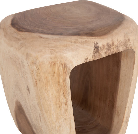 Taburet Cameră de zi Pat din Lemn Suar Natural 38x34x48cm