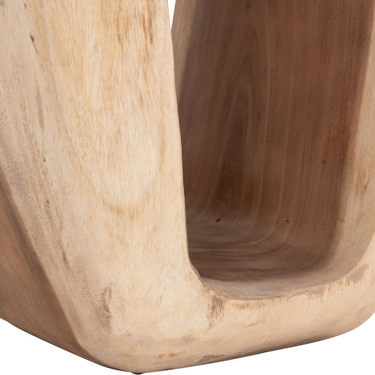 Taburet Cameră de zi Pat din Lemn Suar Natural 38x34x48cm