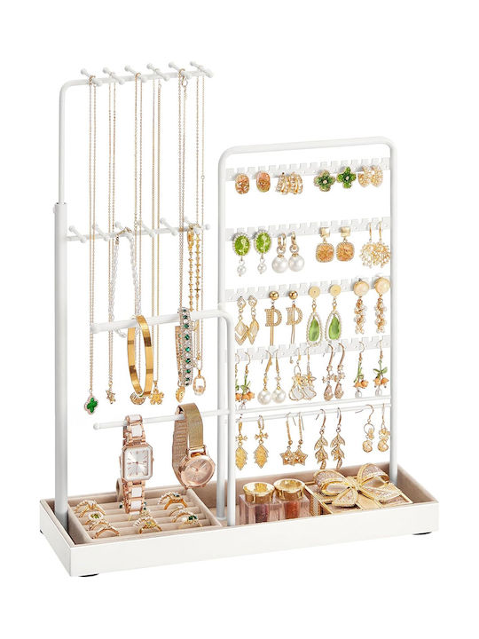 Songmics Σταντ Κοσμημάτων Μεταλλικό Λευκό 30.6x10x30.9cm Songmics Σταντ Κοσμημάτων Μεταλλικό Λευκό 30.6x10x30.9cm