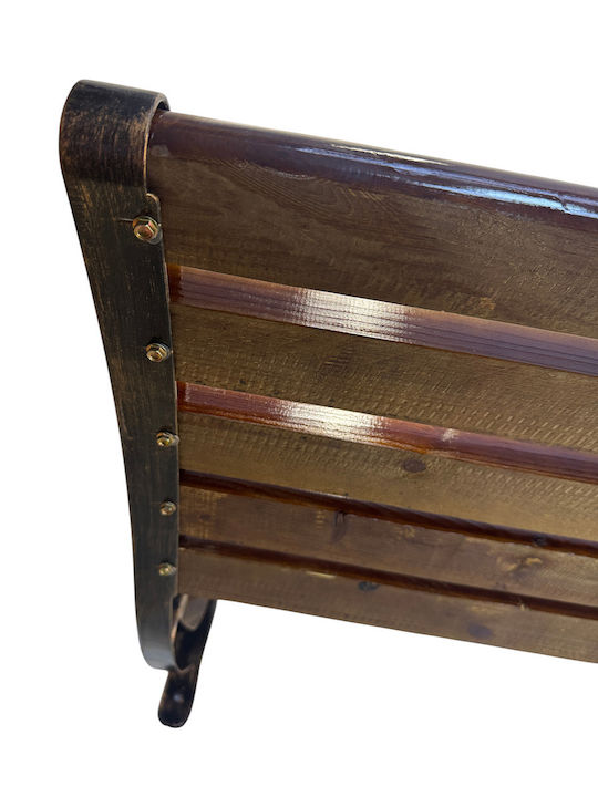 Bancă De Exterior Metalică Bronz 147x64x78cm
