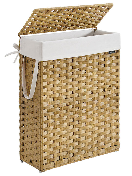 Songmics Coș de rufe 55lt cu capac 46x20x61cm