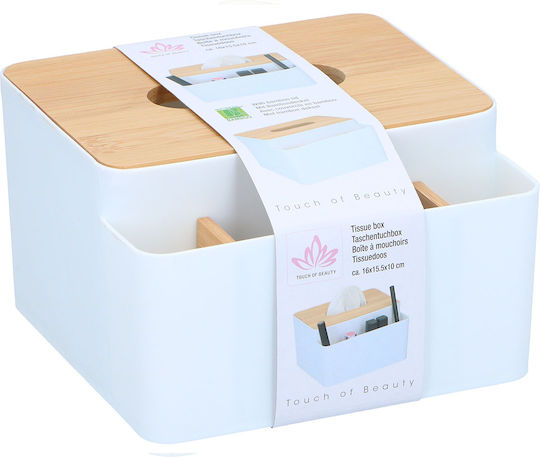 Touch Of Beauty Plastic Transparent Tissue Holder 16.5x15.5x9.7cm